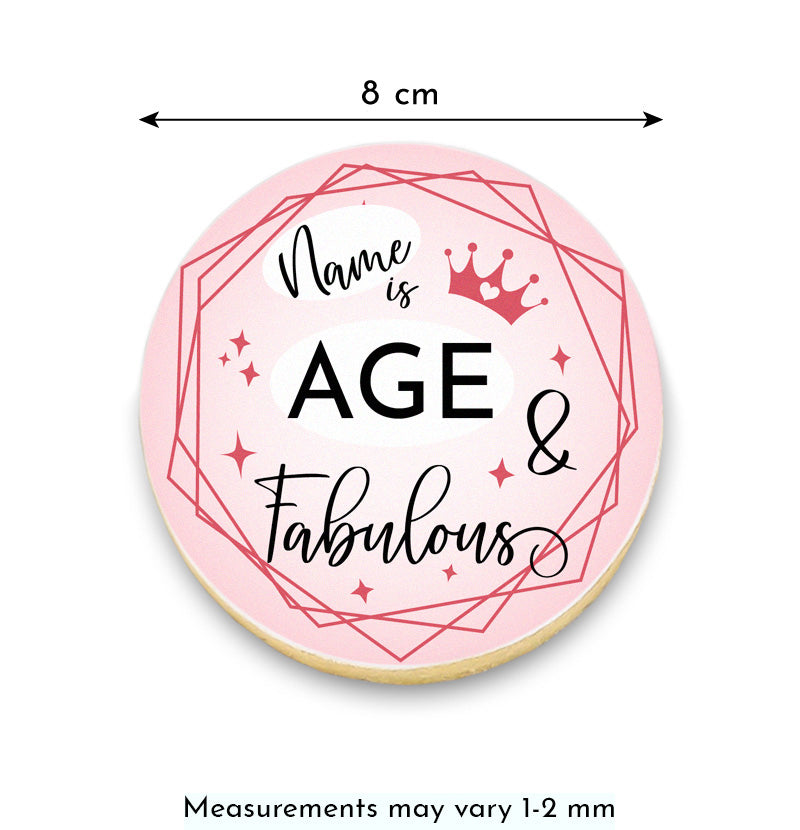 Fabulous Birthday Cookies with Name and Age