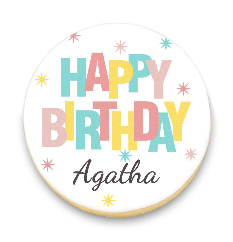Cheerful Birthday Cookies with Name