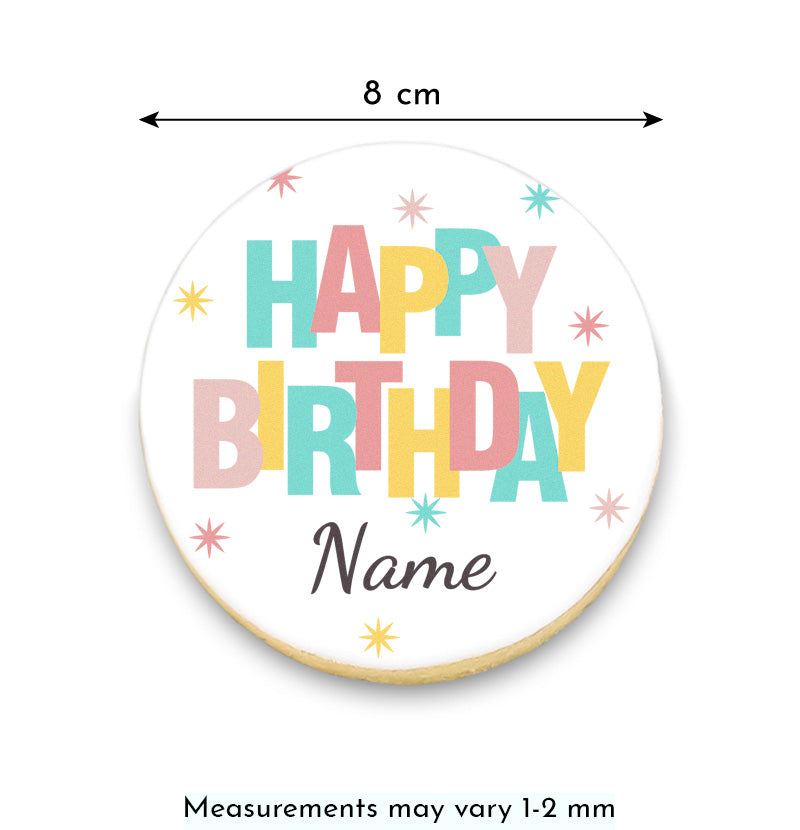 Cheerful Birthday Cookies with Name