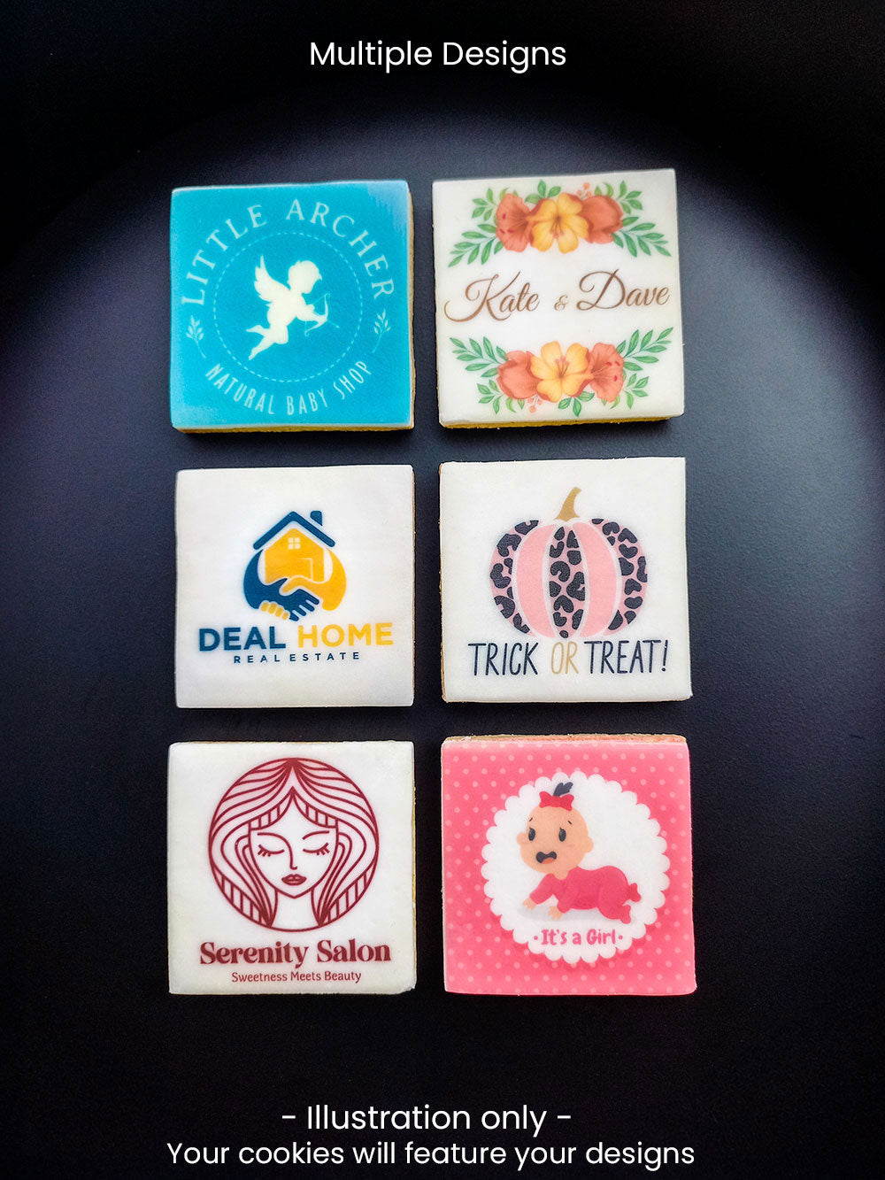 Square custom cookies