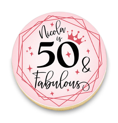 Fabulous Birthday Cookies with Name and Age