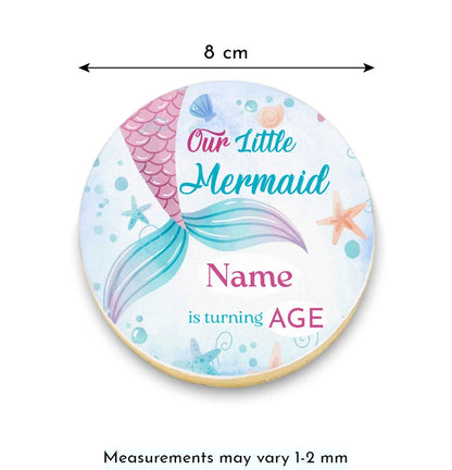 Mermaid Birthday Cookies with Name and Age