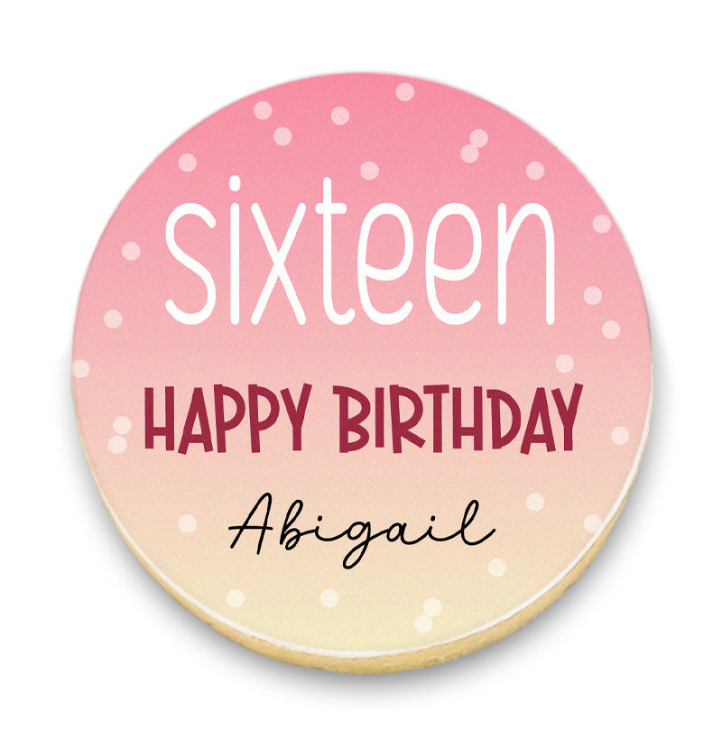 Soft Colour Blend Birthday Cookies with Name and Age