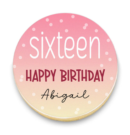 Soft Colour Blend Birthday Cookies with Name and Age