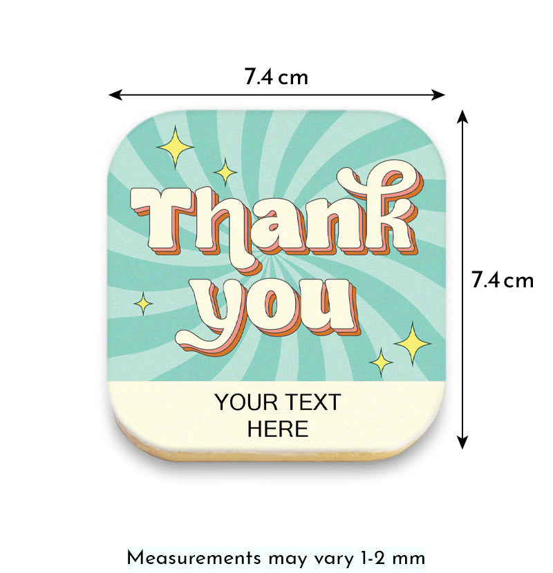 Retro Thank You Cookies with Company Name