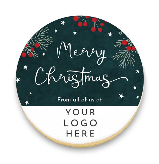 Starry Sprigs Christmas Logo Cookies