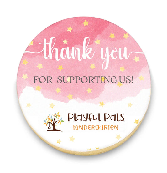 Watercolour Thank You Cookies with Logo