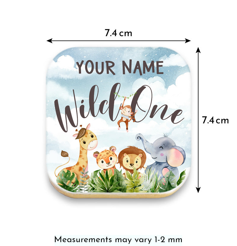 Wild One Safari Birthday Cookies with Name