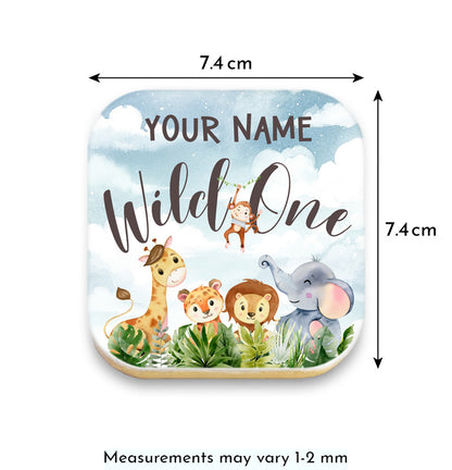 Wild One Safari Birthday Cookies with Name